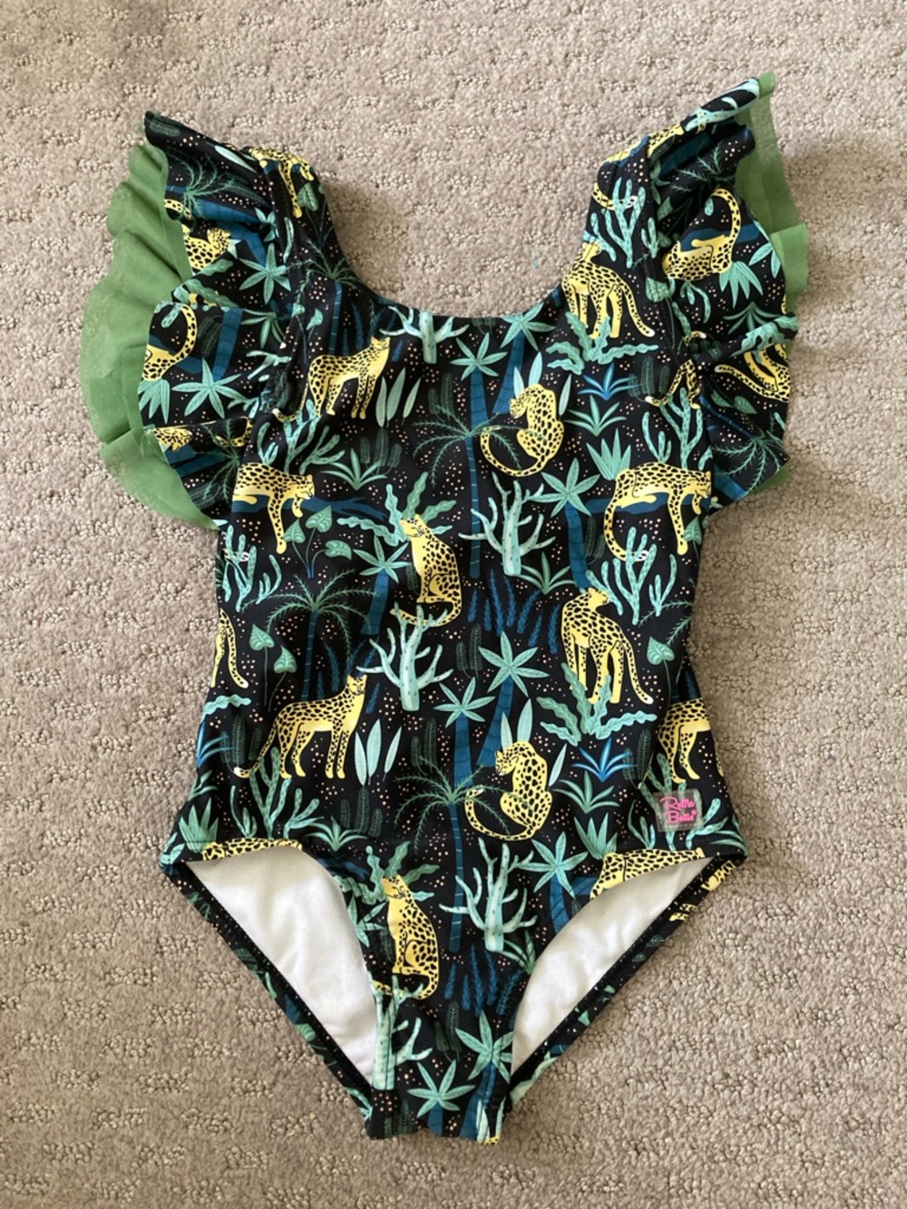Ruffle Butts jungle print one-piece swimsuit, Sz 5.